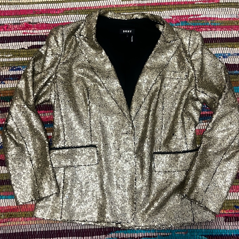 NWOT DKNY GOLD SEQUINS JACKET